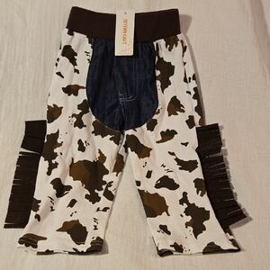 Cow Print Kids Costume Pants with‎ Fringe